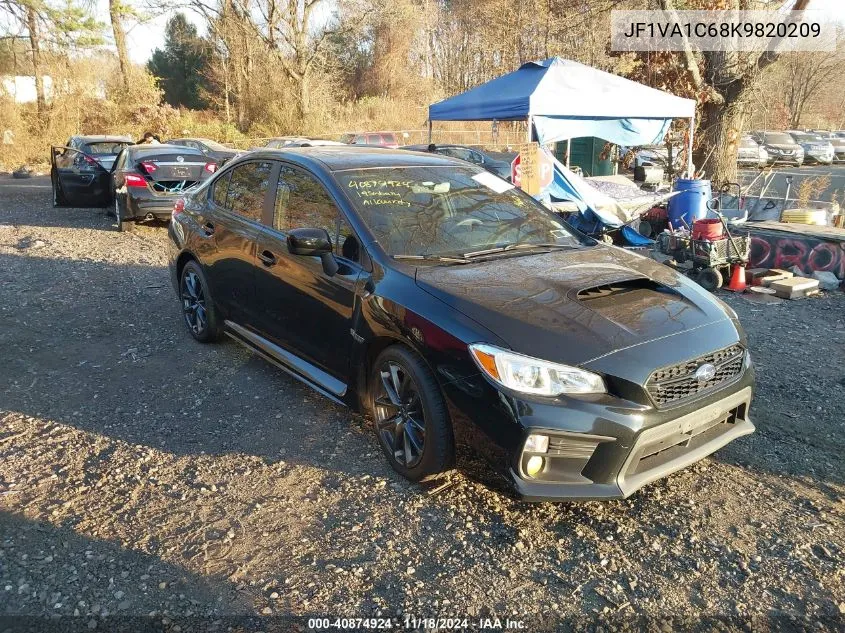 2019 Subaru Wrx Premium VIN: JF1VA1C68K9820209 Lot: 40874924