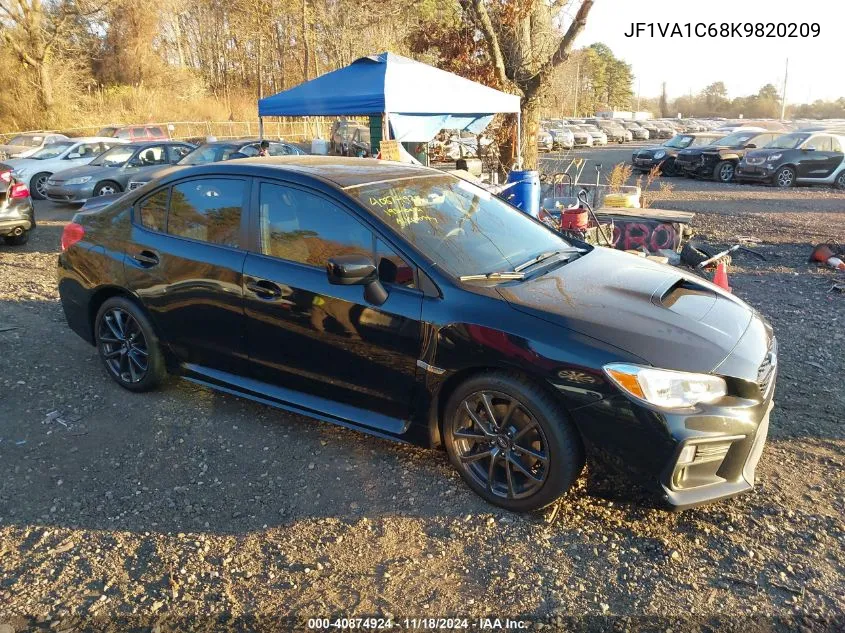 2019 Subaru Wrx Premium VIN: JF1VA1C68K9820209 Lot: 40874924