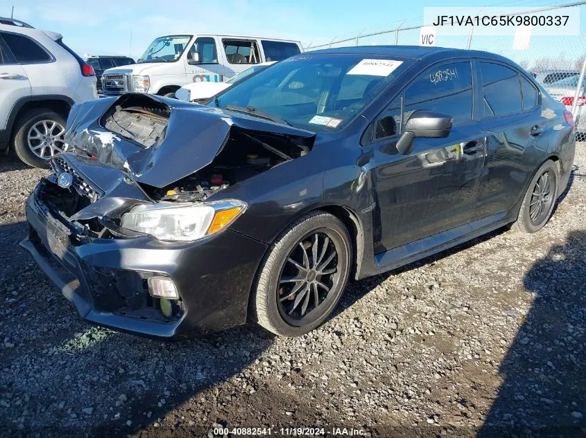 2019 Subaru Wrx Premium VIN: JF1VA1C65K9800337 Lot: 40882541