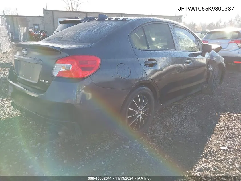 2019 Subaru Wrx Premium VIN: JF1VA1C65K9800337 Lot: 40882541