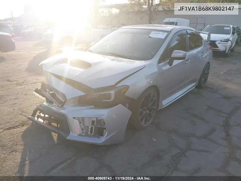 2019 Subaru Wrx Premium VIN: JF1VA1B68K9802147 Lot: 40909743