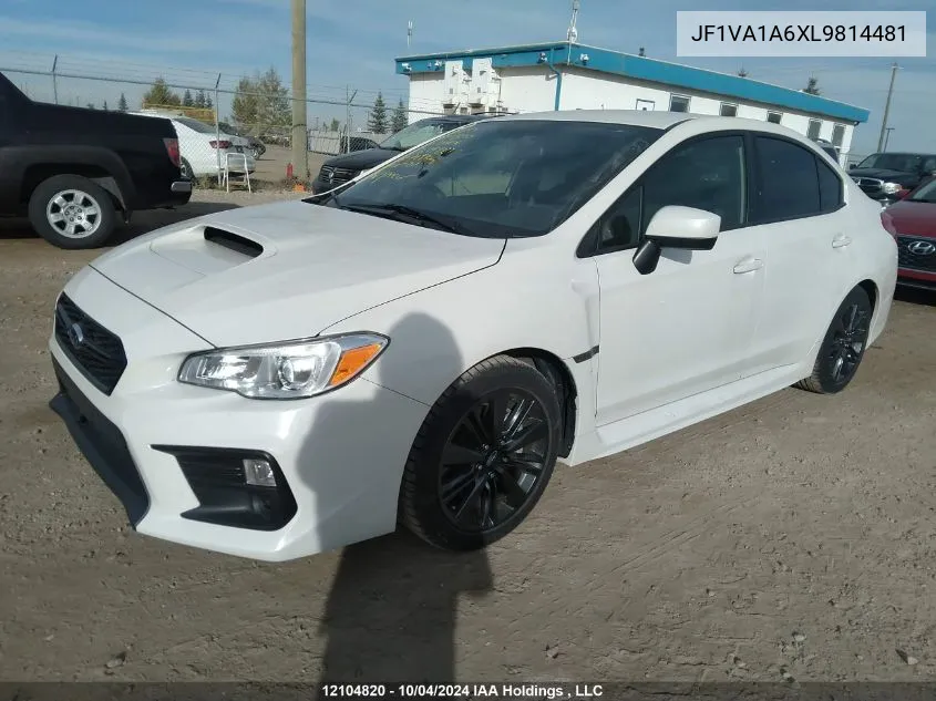 2020 Subaru Wrx VIN: JF1VA1A6XL9814481 Lot: 12104820