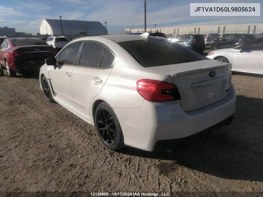 2020 Subaru Wrx Premium VIN: JF1VA1D60L9805624 Lot: 12128905