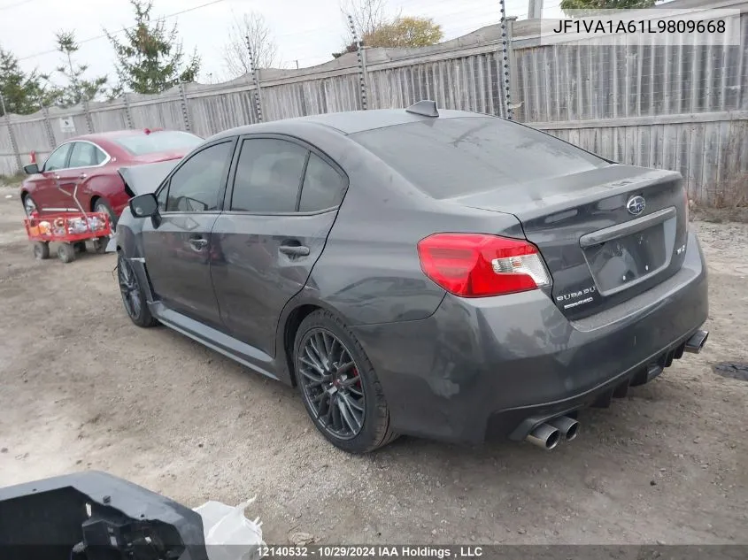 2020 Subaru Wrx VIN: JF1VA1A61L9809668 Lot: 12140532