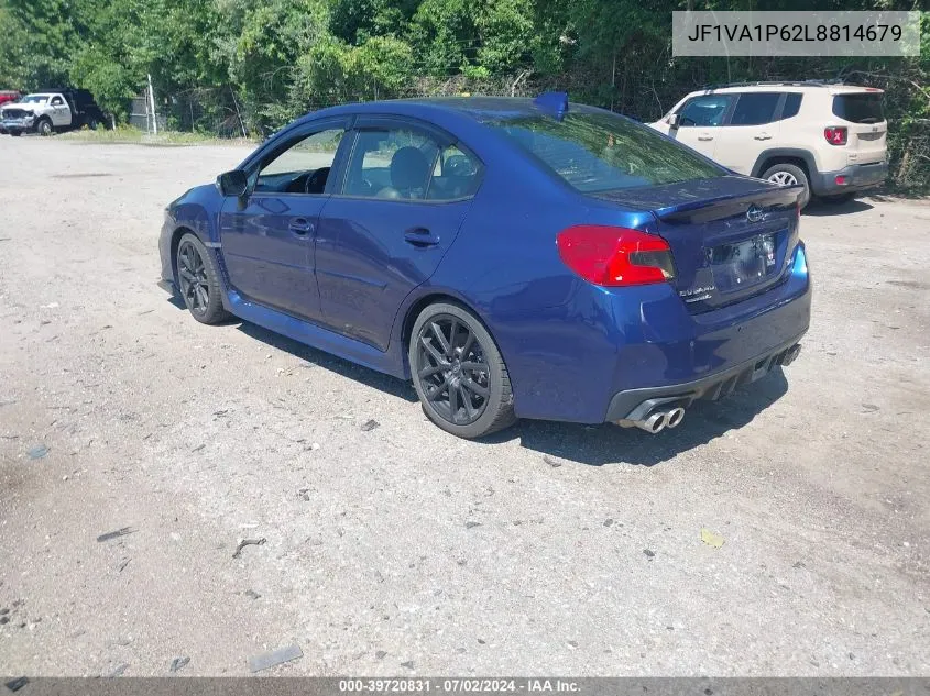 2020 Subaru Wrx Limited VIN: JF1VA1P62L8814679 Lot: 39720831