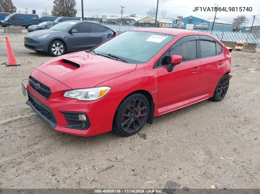 2020 Subaru Wrx Premium VIN: JF1VA1B64L9815740 Lot: 40859136