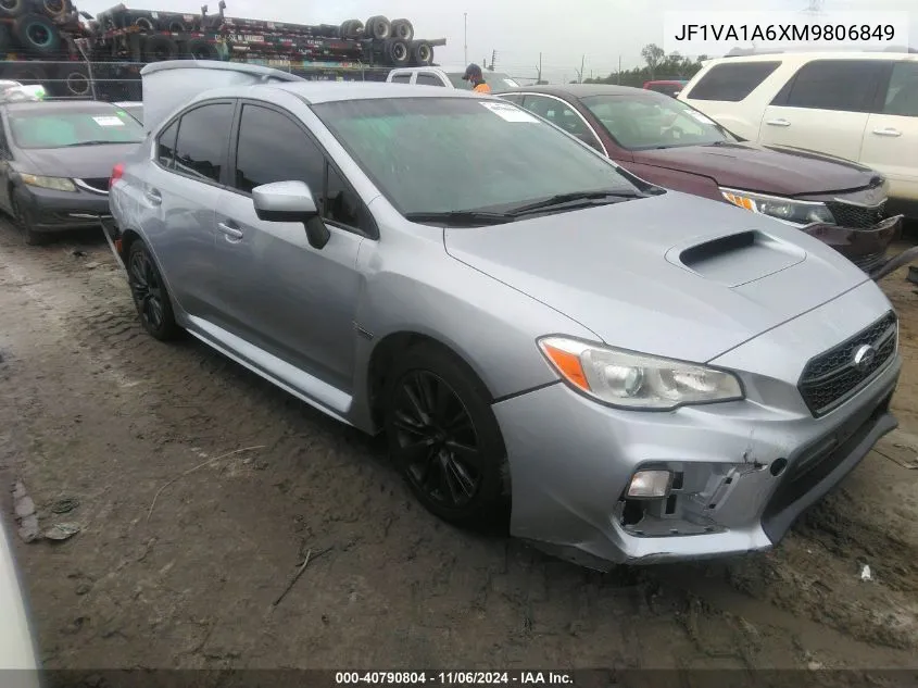 2021 Subaru Wrx VIN: JF1VA1A6XM9806849 Lot: 40790804