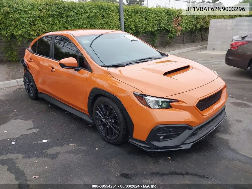 2022 Subaru Wrx Premium VIN: JF1VBAF62N9003296 Lot: 39554261