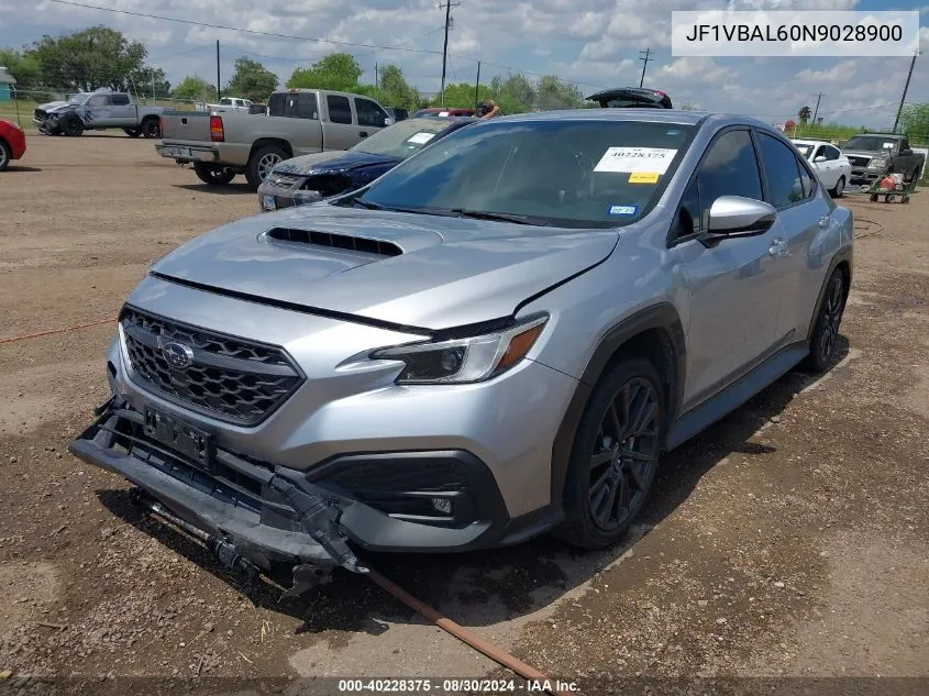 2022 Subaru Wrx Limited VIN: JF1VBAL60N9028900 Lot: 40228375