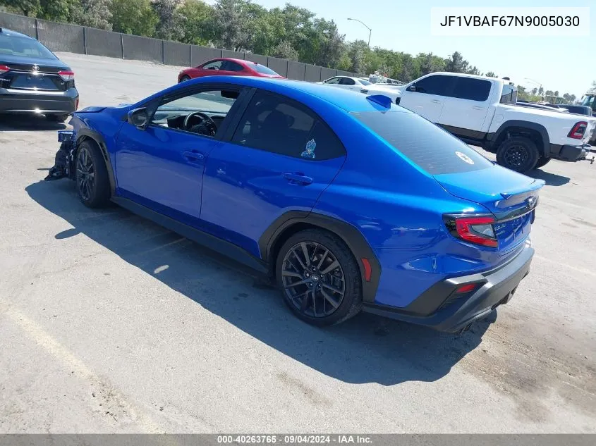 2022 Subaru Wrx Premium VIN: JF1VBAF67N9005030 Lot: 40263765