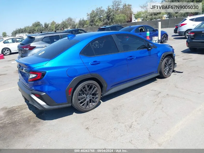 2022 Subaru Wrx Premium VIN: JF1VBAF67N9005030 Lot: 40263765