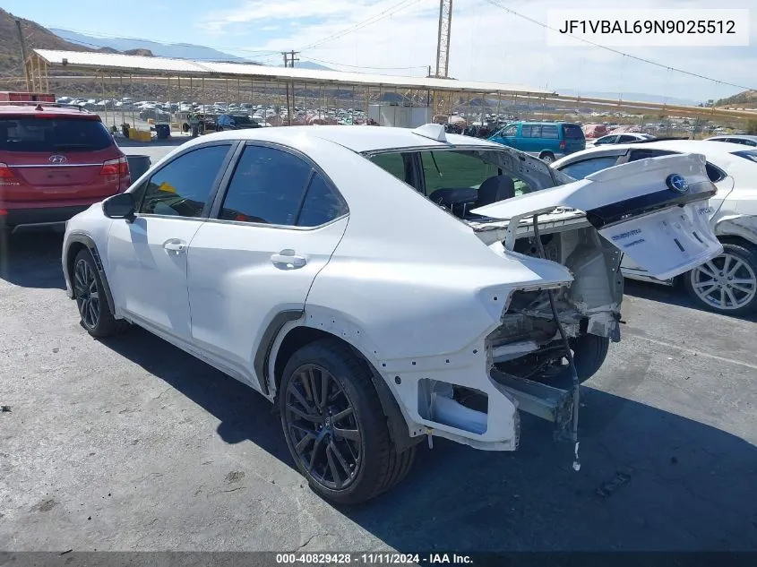 2022 Subaru Wrx Limited VIN: JF1VBAL69N9025512 Lot: 40829428