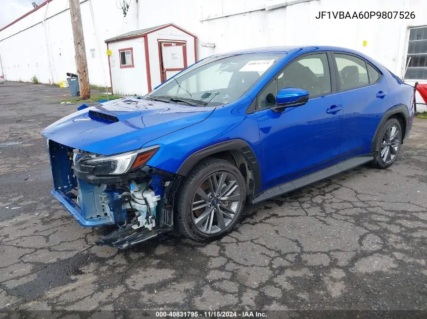 2023 Subaru Wrx VIN: JF1VBAA60P9807526 Lot: 40831795