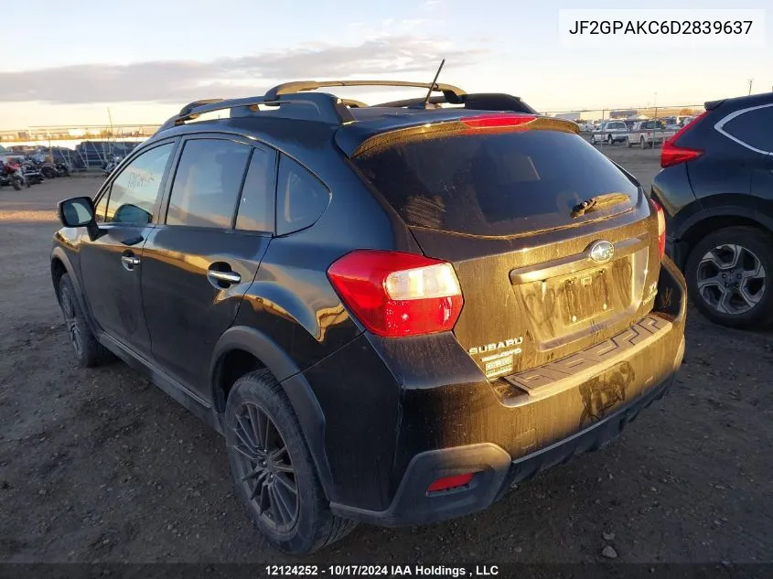 2013 Subaru Xv Crosstrek VIN: JF2GPAKC6D2839637 Lot: 12124252