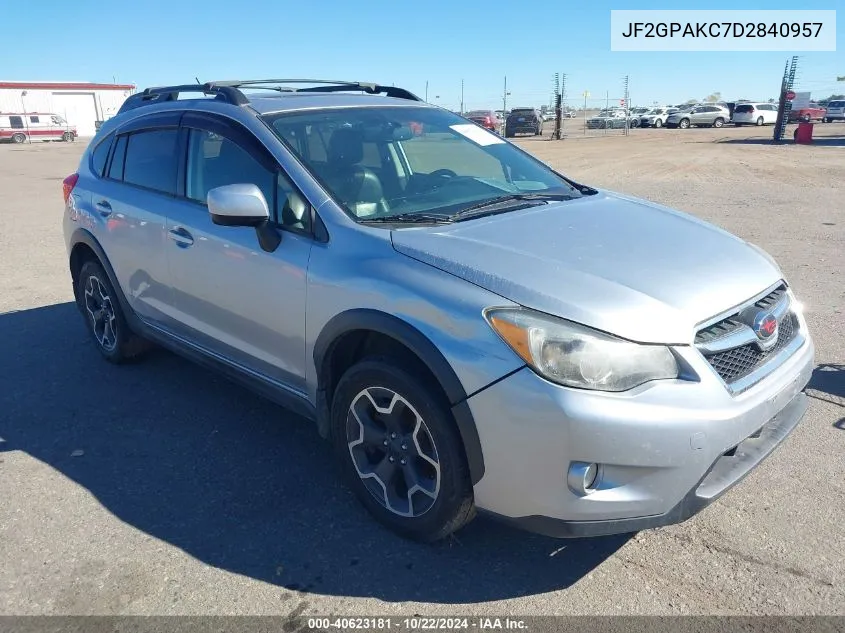 2013 Subaru Xv Crosstrek 2.0I Limited VIN: JF2GPAKC7D2840957 Lot: 40623181