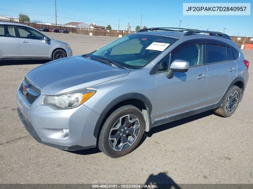 2013 Subaru Xv Crosstrek 2.0I Limited VIN: JF2GPAKC7D2840957 Lot: 40623181