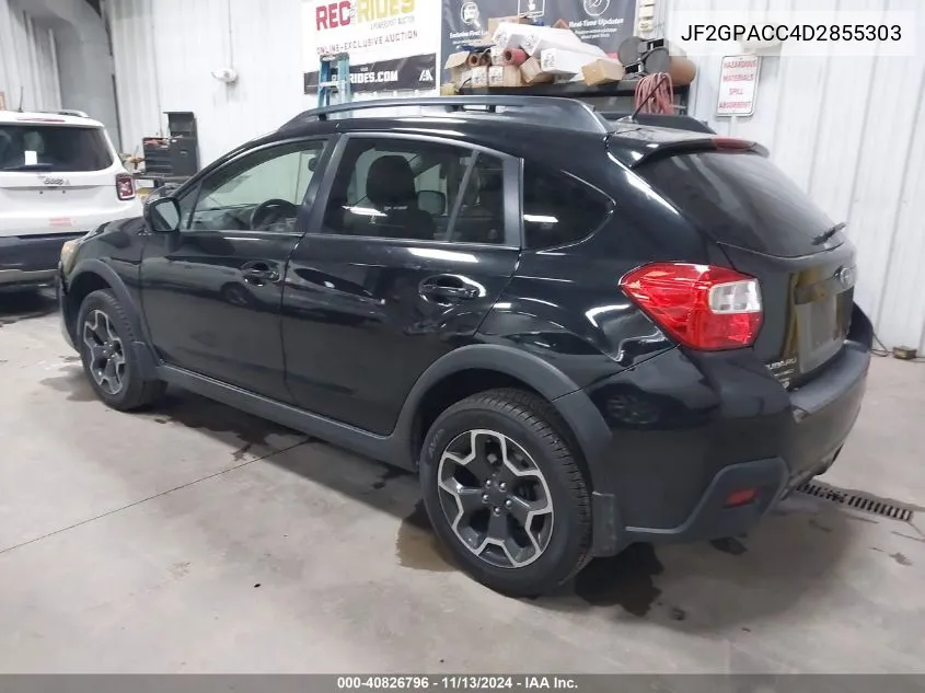 2013 Subaru Xv Crosstrek 2.0I Premium VIN: JF2GPACC4D2855303 Lot: 40826796