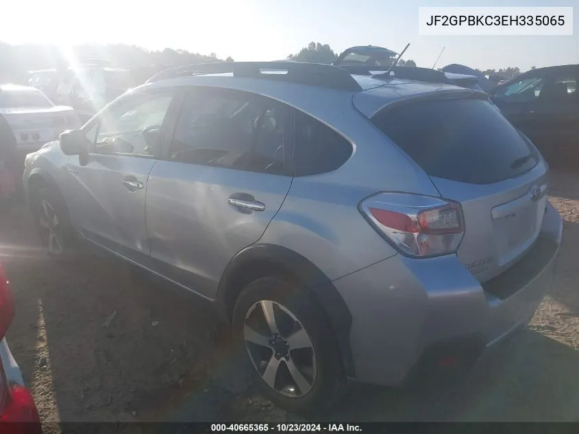 2014 Subaru Xv Crosstrek Hybrid 2.0I Touring VIN: JF2GPBKC3EH335065 Lot: 40665365