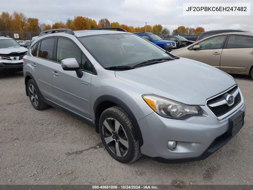 2014 Subaru Xv Crosstrek Hybrid 2.0I Touring VIN: JF2GPBKC6EH247482 Lot: 40681006