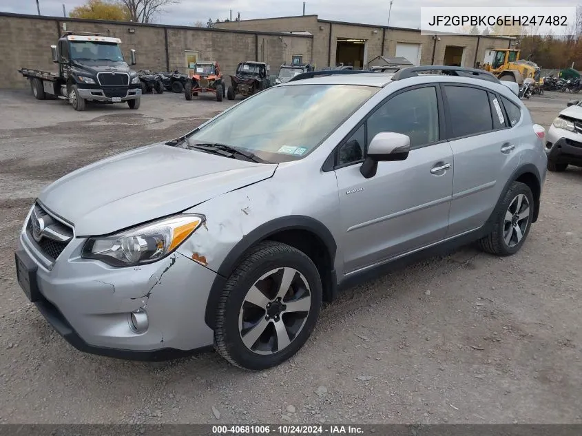 2014 Subaru Xv Crosstrek Hybrid 2.0I Touring VIN: JF2GPBKC6EH247482 Lot: 40681006