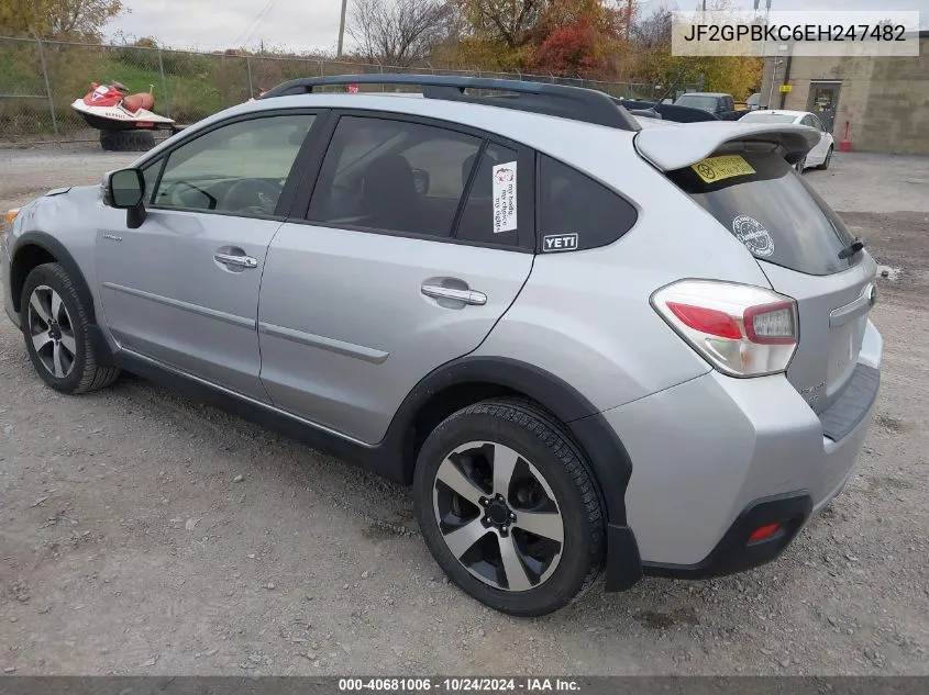 2014 Subaru Xv Crosstrek Hybrid 2.0I Touring VIN: JF2GPBKC6EH247482 Lot: 40681006