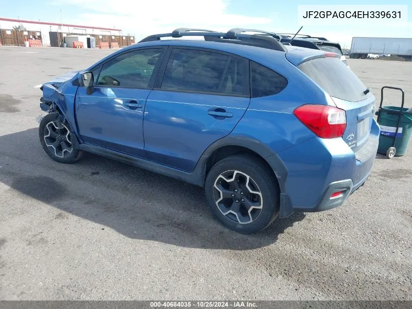 2014 Subaru Xv Crosstrek 2.0I Limited VIN: JF2GPAGC4EH339631 Lot: 40684035