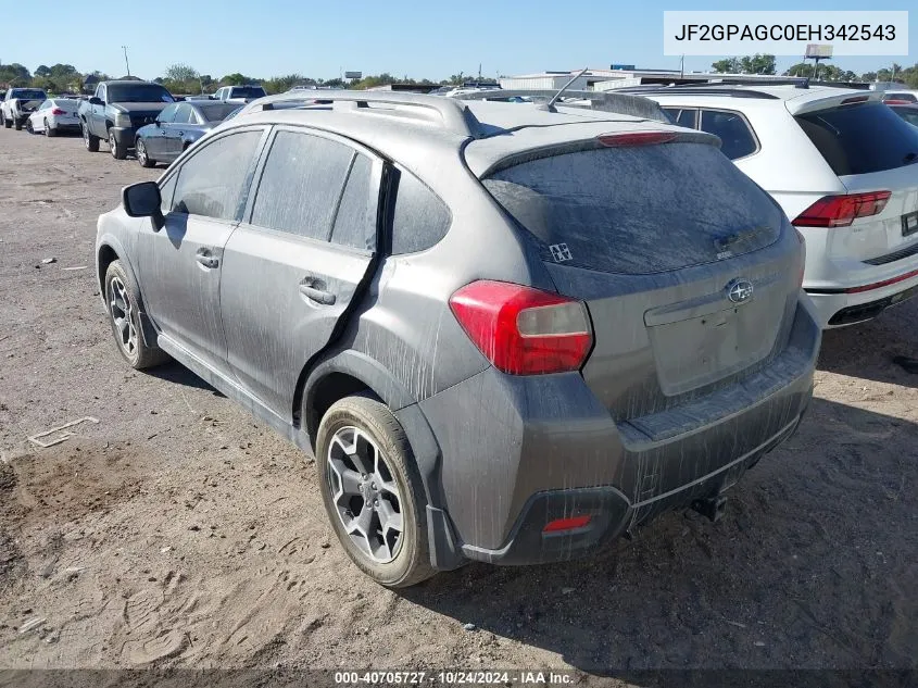 2014 Subaru Xv Crosstrek 2.0I Limited VIN: JF2GPAGC0EH342543 Lot: 40705727