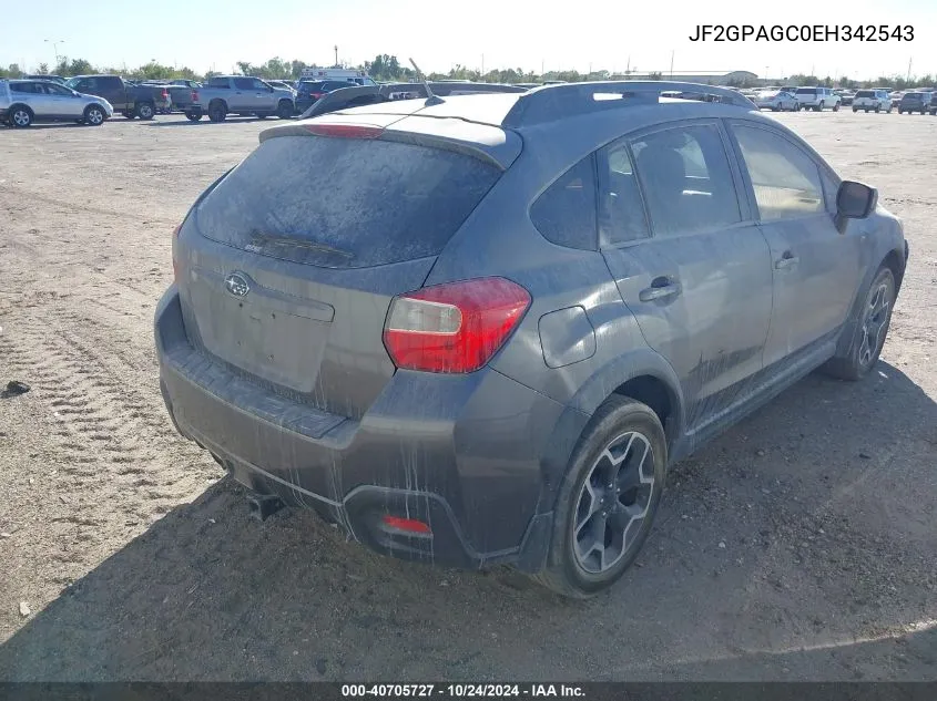 2014 Subaru Xv Crosstrek 2.0I Limited VIN: JF2GPAGC0EH342543 Lot: 40705727