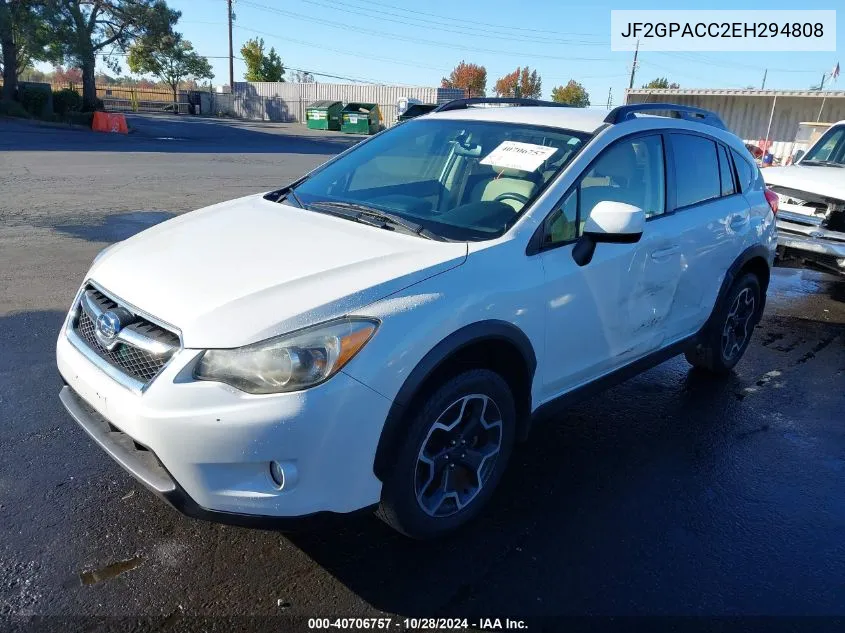 2014 Subaru Xv Crosstrek 2.0I Premium VIN: JF2GPACC2EH294808 Lot: 40706757