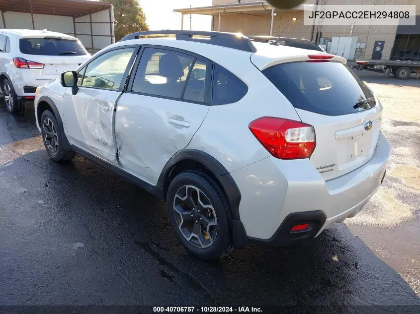 2014 Subaru Xv Crosstrek 2.0I Premium VIN: JF2GPACC2EH294808 Lot: 40706757