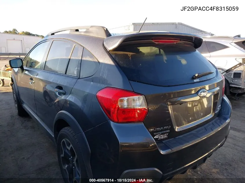 2015 Subaru Xv Crosstrek 2.0I Premium VIN: JF2GPACC4F8315059 Lot: 40567914