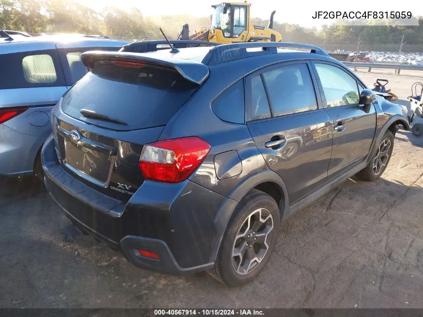 2015 Subaru Xv Crosstrek 2.0I Premium VIN: JF2GPACC4F8315059 Lot: 40567914