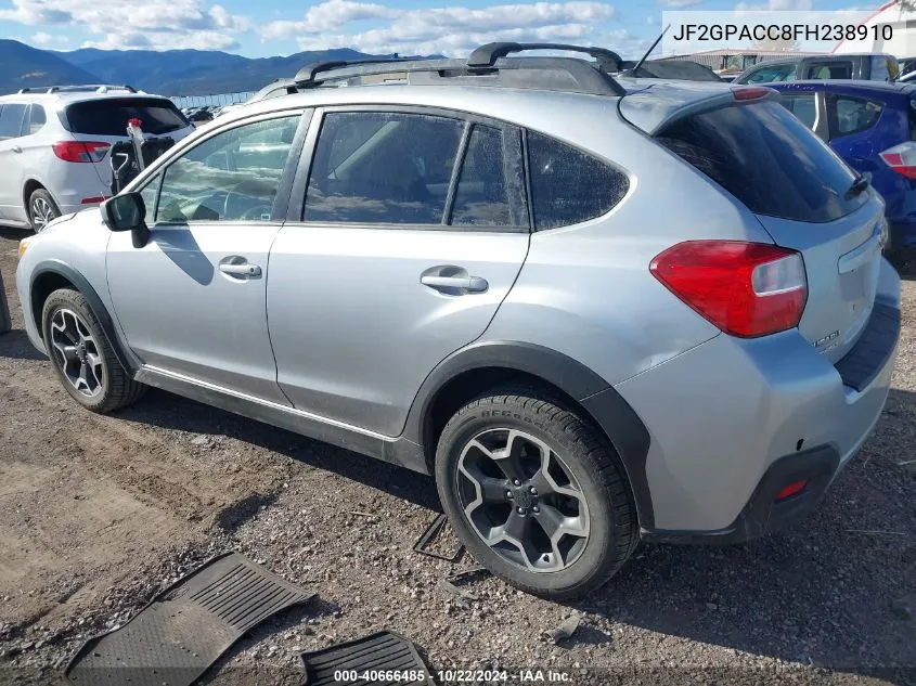 2015 Subaru Xv Crosstrek 2.0I Premium VIN: JF2GPACC8FH238910 Lot: 40666485