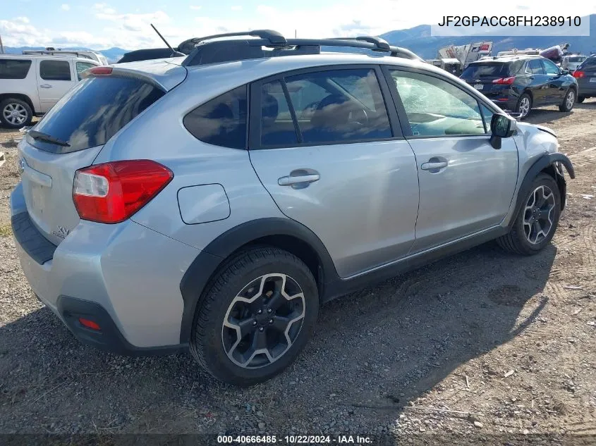 2015 Subaru Xv Crosstrek 2.0I Premium VIN: JF2GPACC8FH238910 Lot: 40666485