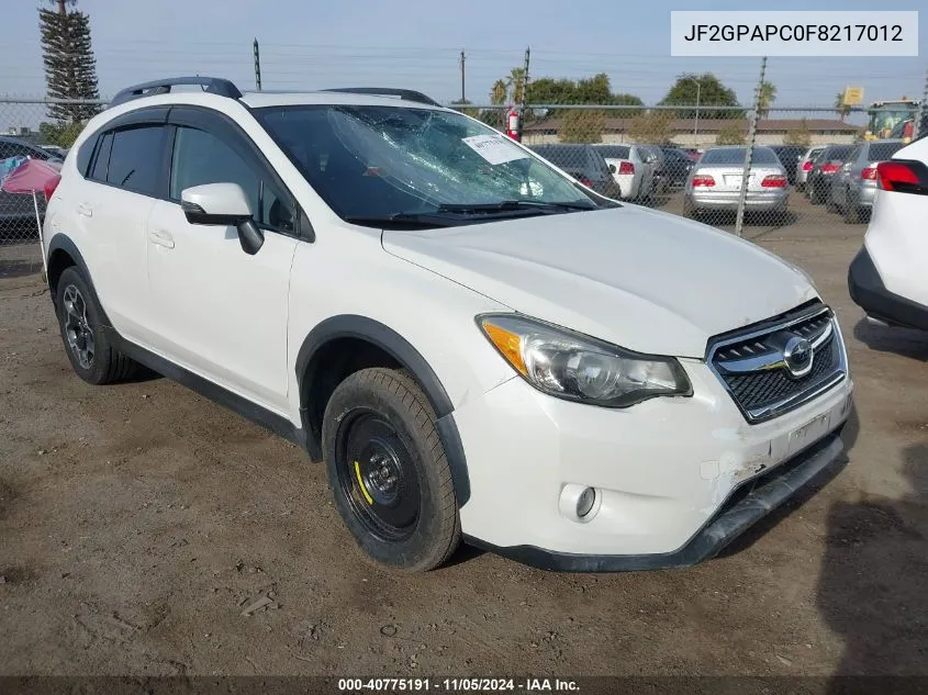 JF2GPAPC0F8217012 2015 Subaru Xv Crosstrek 2.0I Limited