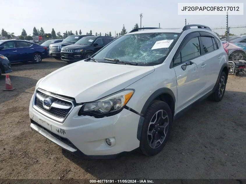 JF2GPAPC0F8217012 2015 Subaru Xv Crosstrek 2.0I Limited