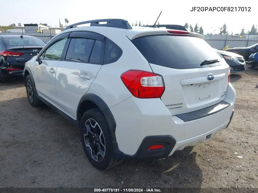 JF2GPAPC0F8217012 2015 Subaru Xv Crosstrek 2.0I Limited