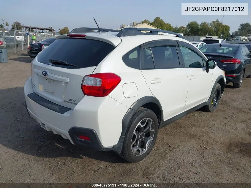 JF2GPAPC0F8217012 2015 Subaru Xv Crosstrek 2.0I Limited