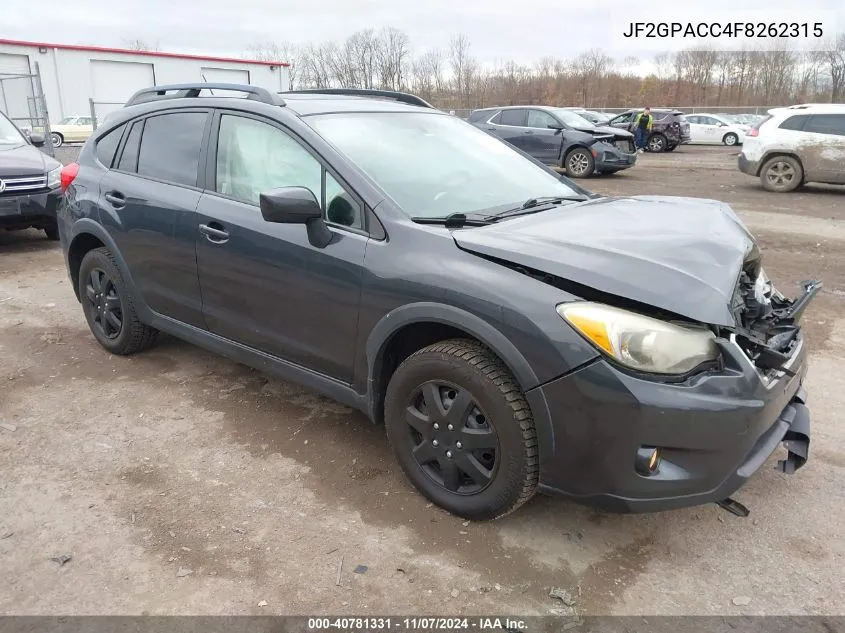 2015 Subaru Xv Crosstrek 2.0I Premium VIN: JF2GPACC4F8262315 Lot: 40781331