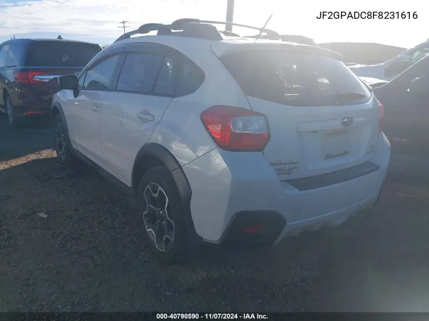 2015 Subaru Xv Crosstrek 2.0I Premium VIN: JF2GPADC8F8231616 Lot: 40790590