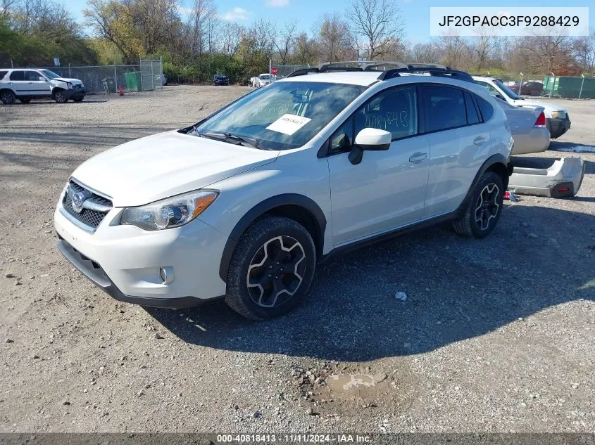 2015 Subaru Xv Crosstrek 2.0I Premium VIN: JF2GPACC3F9288429 Lot: 40818413