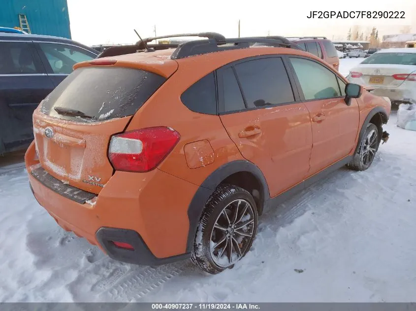 2015 Subaru Xv Crosstrek 2.0I Premium VIN: JF2GPADC7F8290222 Lot: 40907237