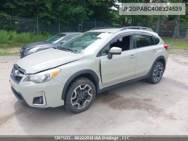 2016 Subaru Crosstrek VIN: JF2GPABC4G8324539 Lot: 12075227