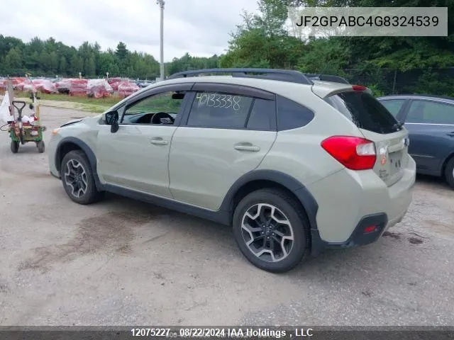 2016 Subaru Crosstrek VIN: JF2GPABC4G8324539 Lot: 12075227