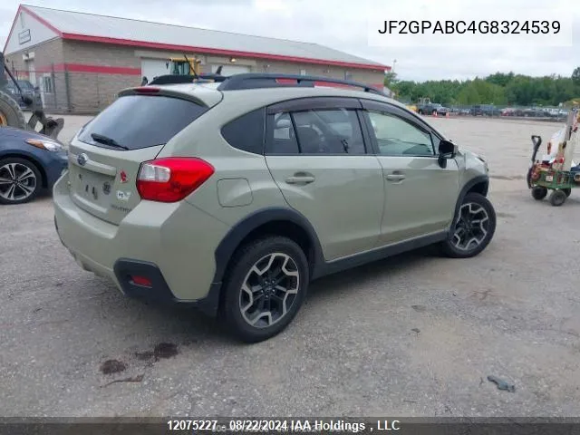 2016 Subaru Crosstrek VIN: JF2GPABC4G8324539 Lot: 12075227