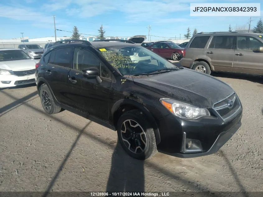 2016 Subaru Crosstrek VIN: JF2GPANCXG8342393 Lot: 12128936