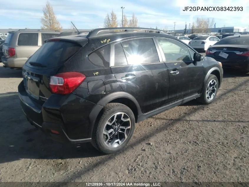 2016 Subaru Crosstrek VIN: JF2GPANCXG8342393 Lot: 12128936