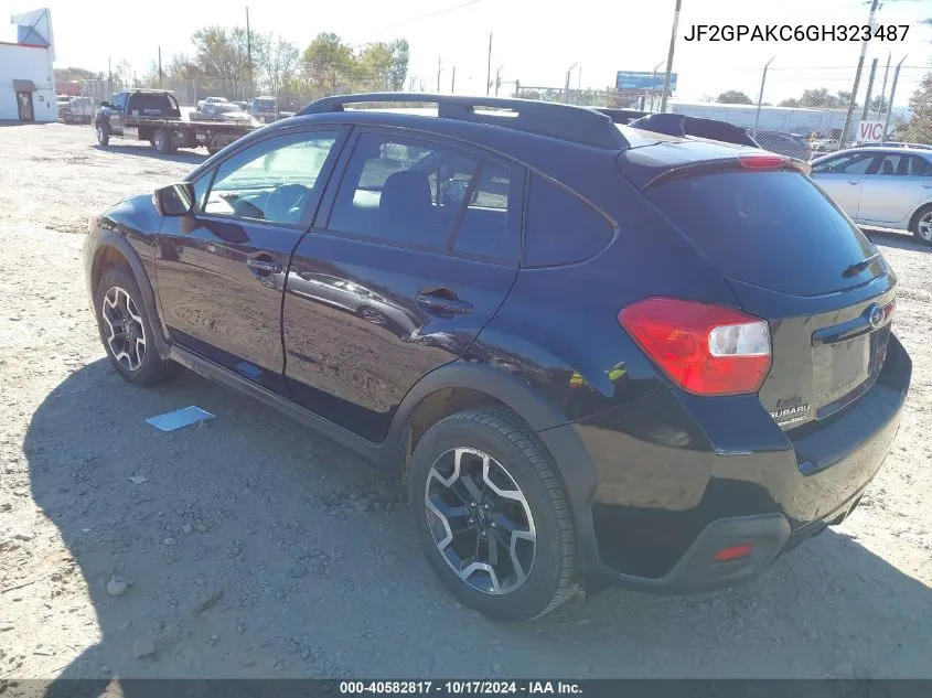 2016 Subaru Crosstrek 2.0I Limited VIN: JF2GPAKC6GH323487 Lot: 40582817