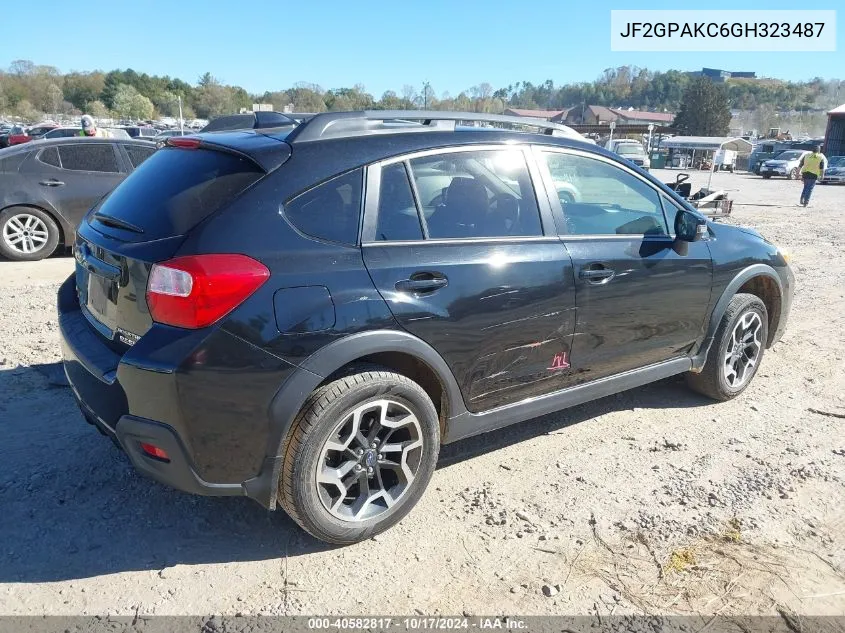 2016 Subaru Crosstrek 2.0I Limited VIN: JF2GPAKC6GH323487 Lot: 40582817