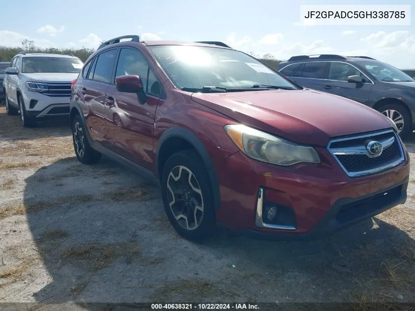 2016 Subaru Crosstrek 2.0I Premium VIN: JF2GPADC5GH338785 Lot: 40638321